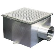 Донный слив квадратный 200х200х120 2,5